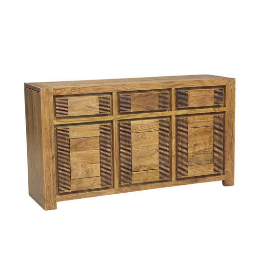 Buffet bois strié 3P 3T | Acacia Verone