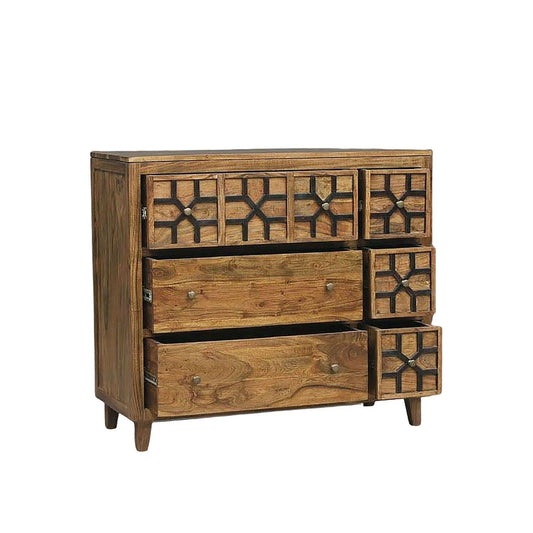 Commode arabesque bois massif | Acacia Mangalore