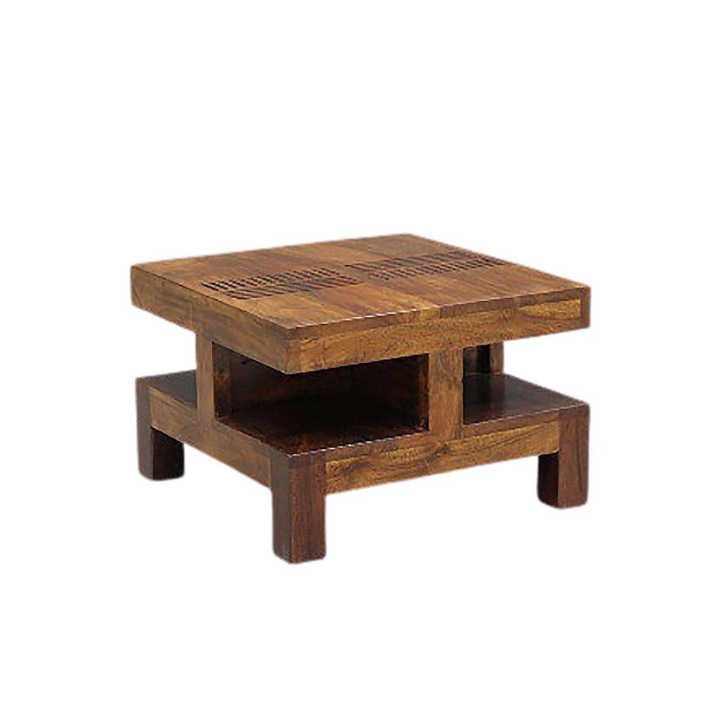 Bout de canapé bois massif sculpté | Acacia Domino