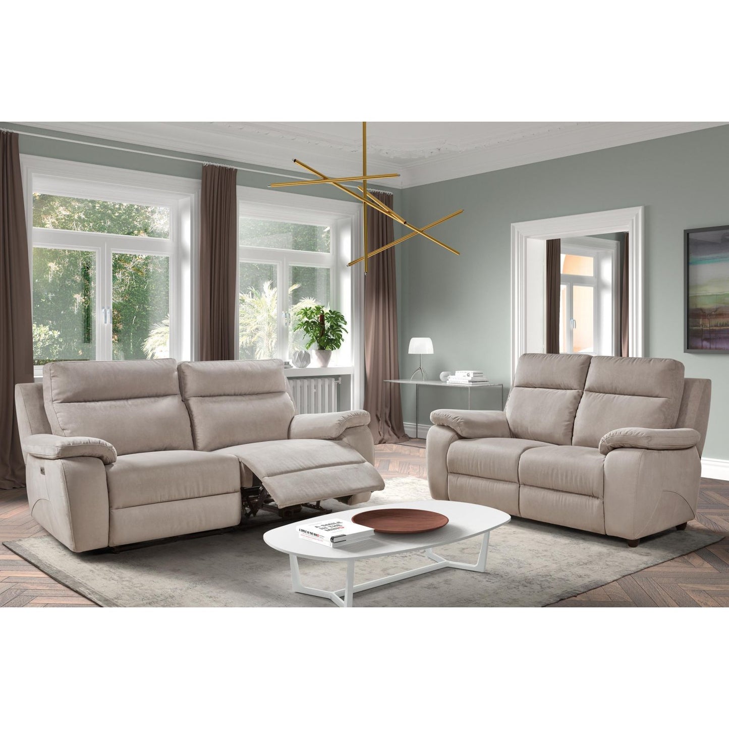Canapé 2 places fixes Orense Beige
