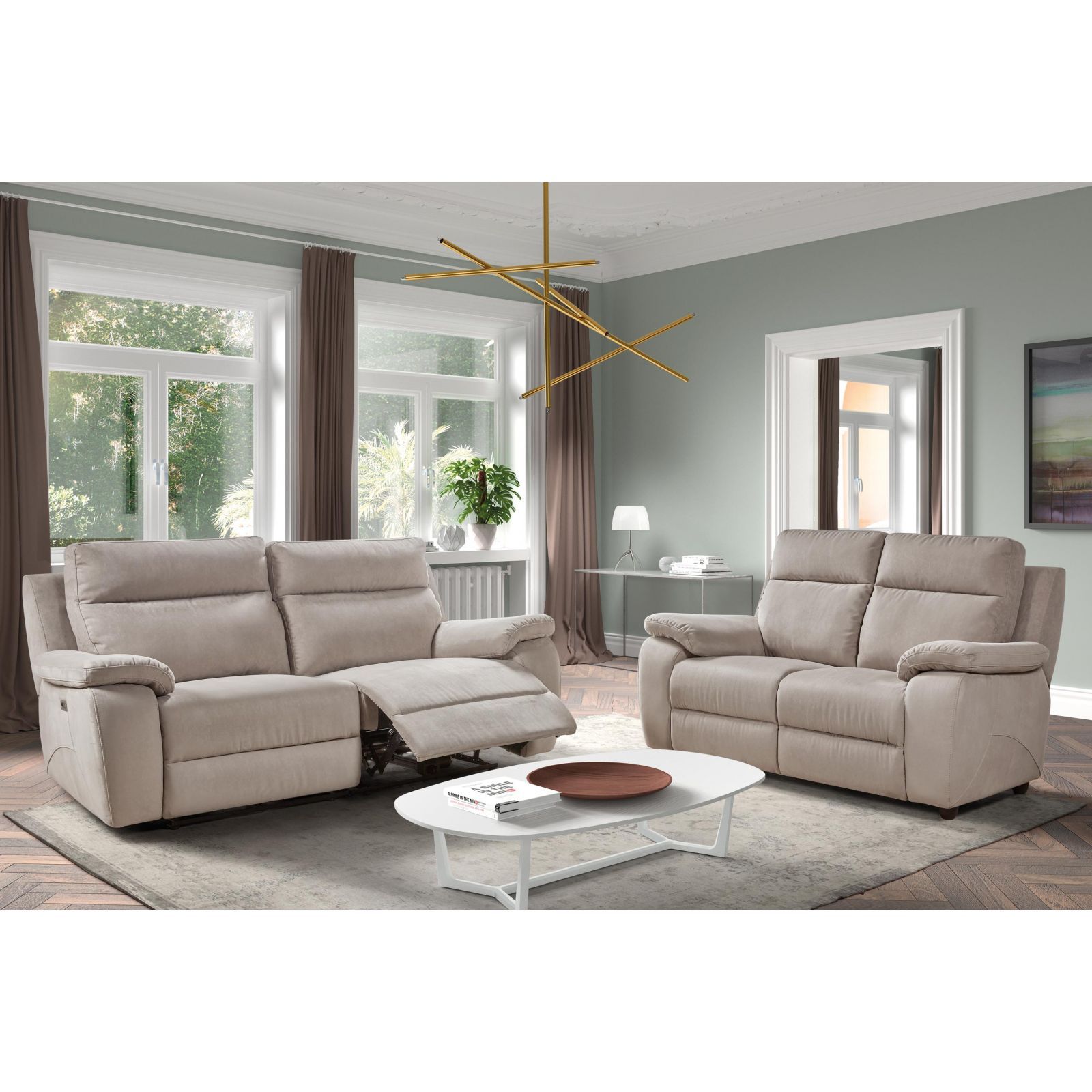 Canapé 2 places fixes Orense Beige