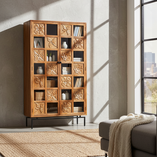 Estante de 2 portas esculpida | Mango Sculture II