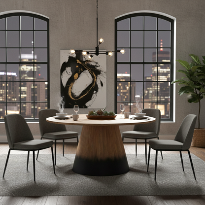 Mesa de jantar redonda 140 cm | Acacia Dimona