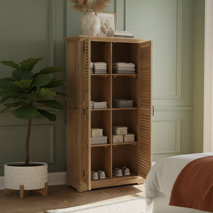 Armoire à 2 portes bois massif en manguier – Paran