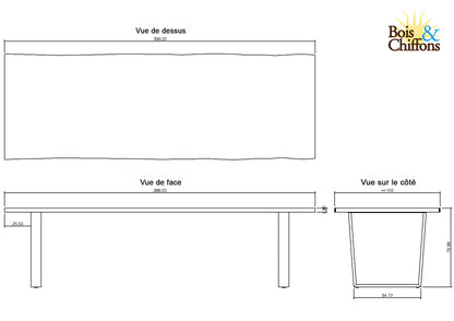 Table de salle à manger 300cm en acacia massif | Acacia Forest