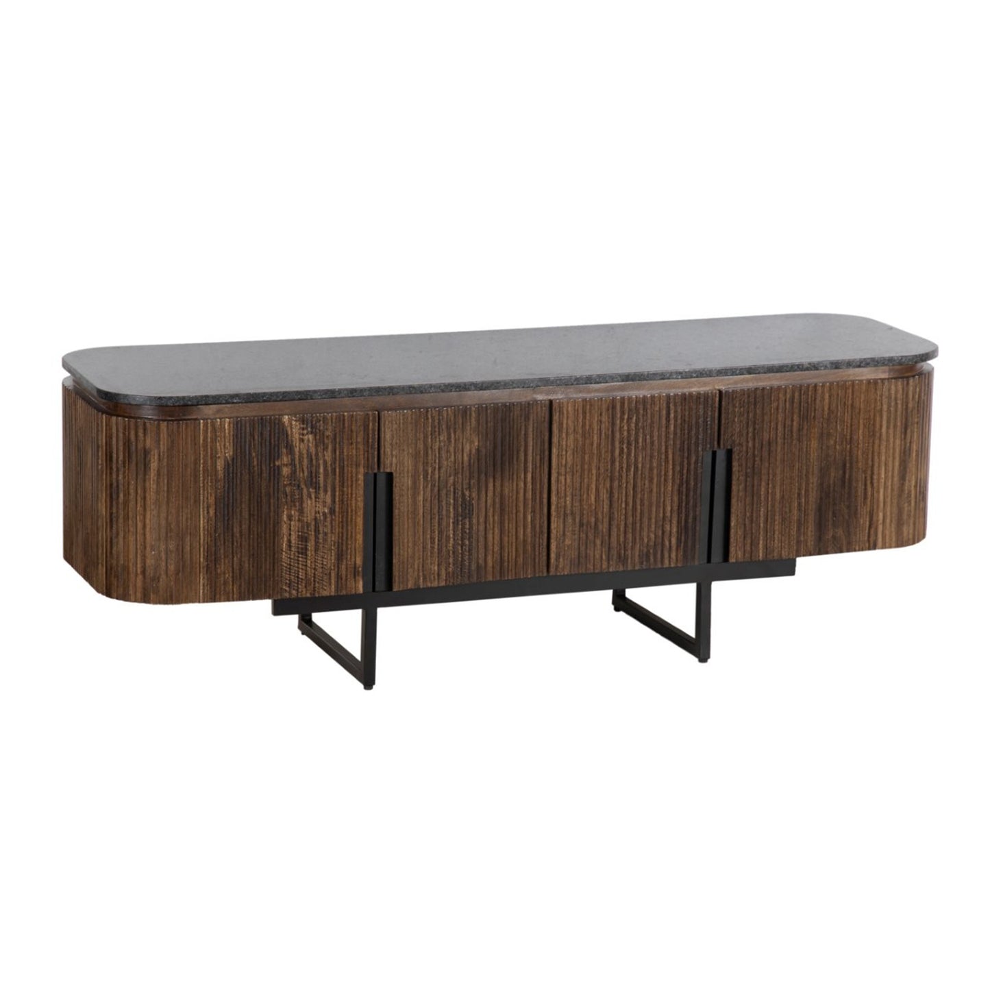Meuble TV plateau marbre noir | Manguier Kfir
