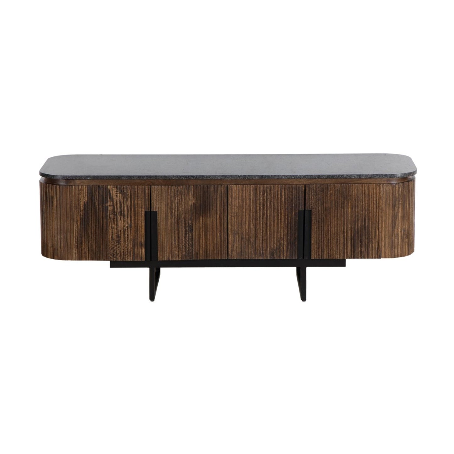 Meuble TV plateau marbre noir | Manguier Kfir