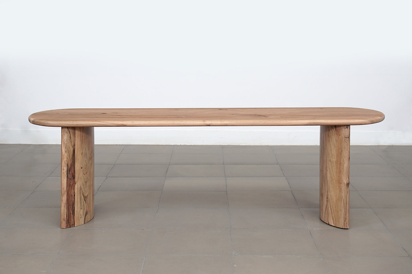 Banc arrondi bois massif | Acacia Ellipse Naturel