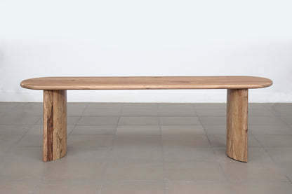 Banc arrondi bois massif | Acacia Ellipse Naturel