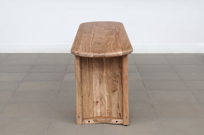Banc arrondi bois massif | Acacia Ellipse Naturel