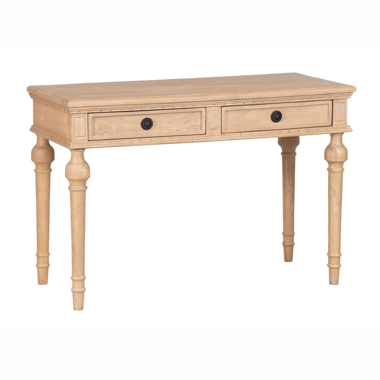 Console Boston avec objets décoratifs sur le plateau