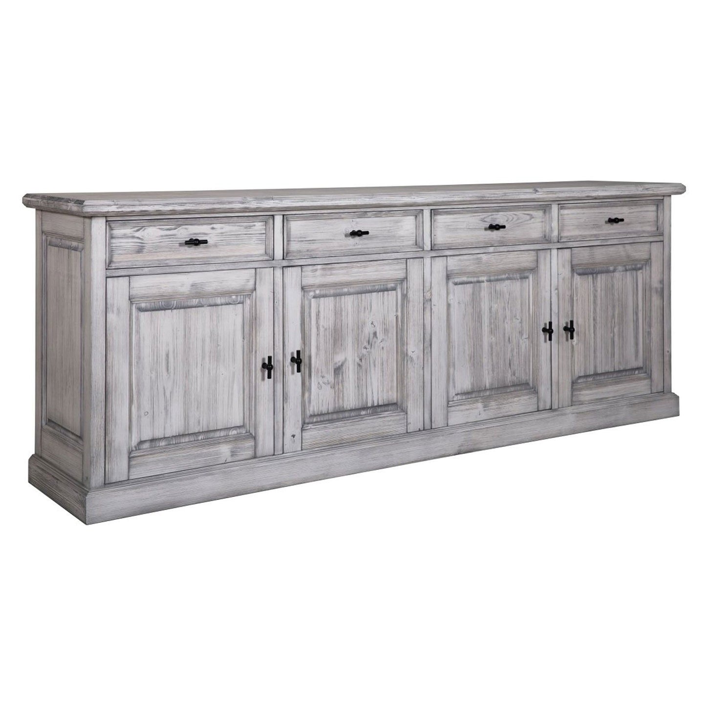 Aparador "Pinho Provence" com 4 portas e 4 gavetas