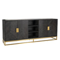 Aparador Blackbone Gold 4 portas + espaço aberto
