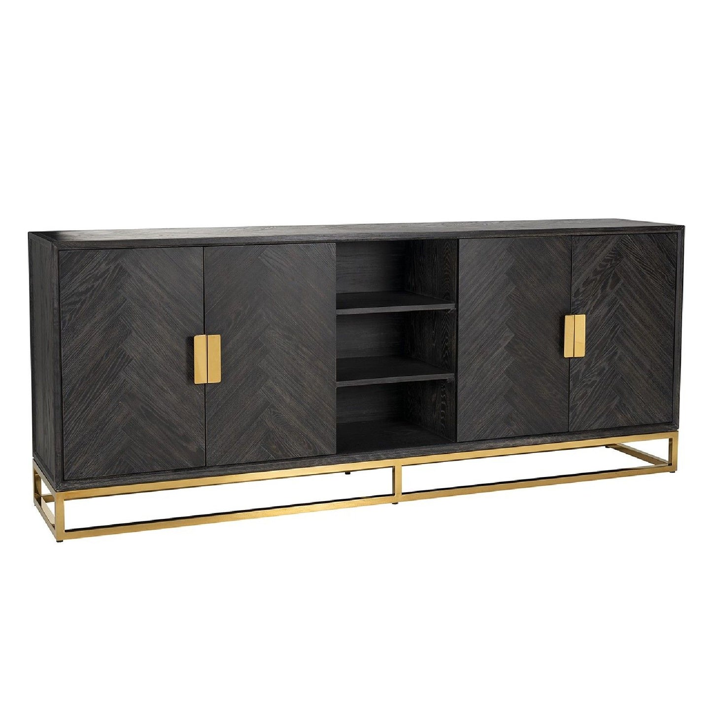 Aparador Blackbone Gold 4 portas + espaço aberto