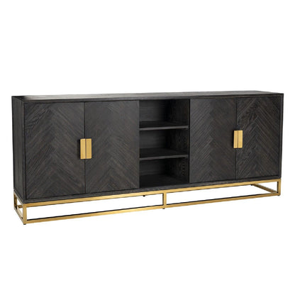 Aparador Blackbone Gold 4 portas + espaço aberto