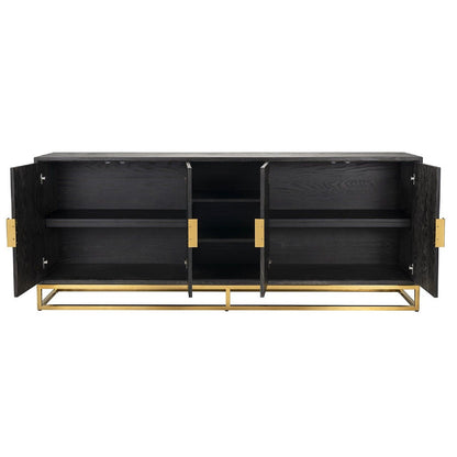 Aparador Blackbone Gold 4 portas + espaço aberto