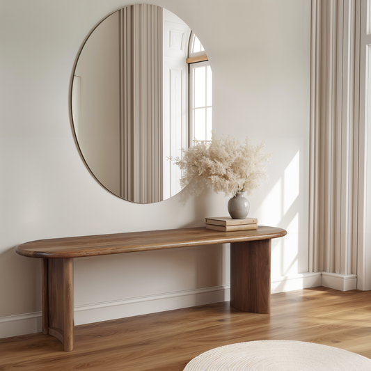 Banc arrondi bois massif | Acacia Ellipse