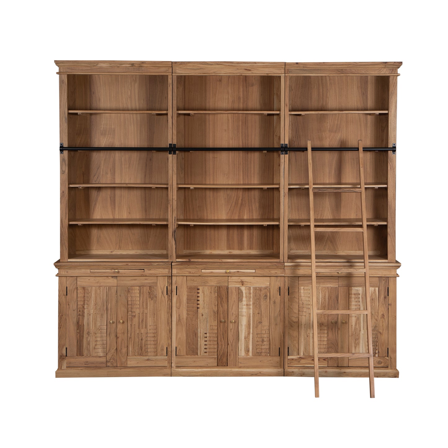 Librería de escalera H235 de acacia maciza | Pleiade IV