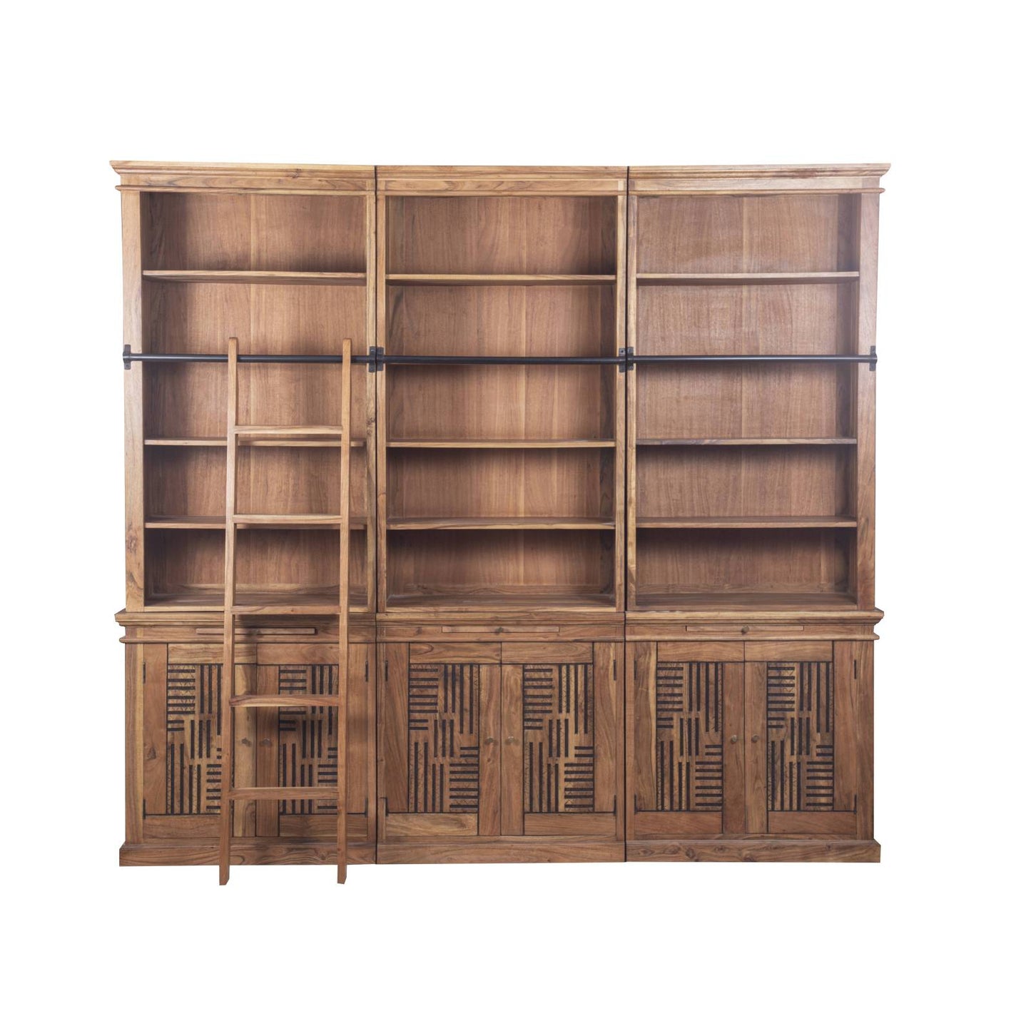 Librería de escalera H235 de acacia maciza | Pleiade IV