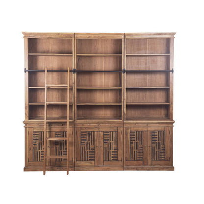 Librería de escalera H235 de acacia maciza | Pleiade IV