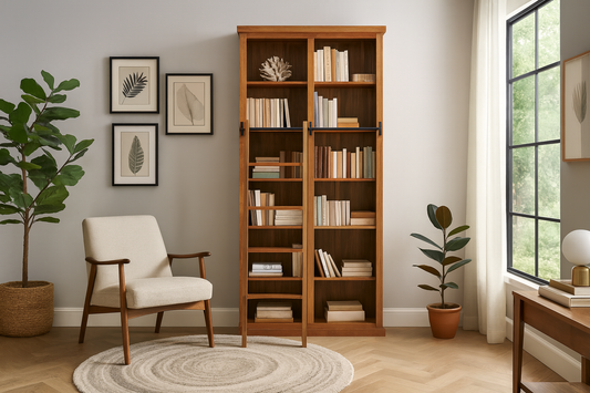 Bibliothèque ouverte échelle 240 cm | Acacia Emma II