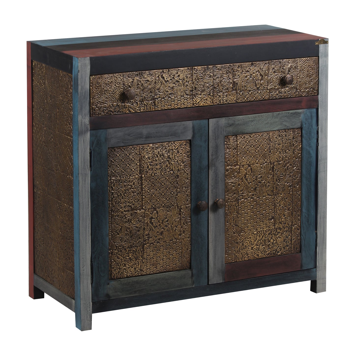 Aparador de 2 puertas y 1 cajón | Madera de mango Pushkar