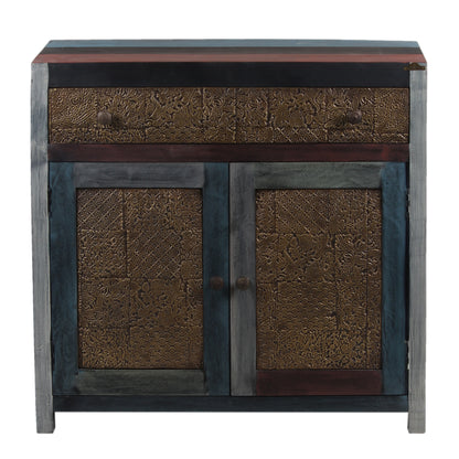 Aparador de 2 puertas y 1 cajón | Madera de mango Pushkar