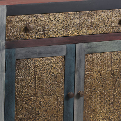 Aparador de 2 puertas y 1 cajón | Madera de mango Pushkar