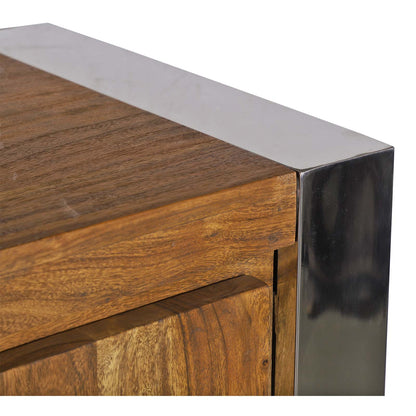 Aparador 2 portas 4 gavetas PM | Acácia Inox III
