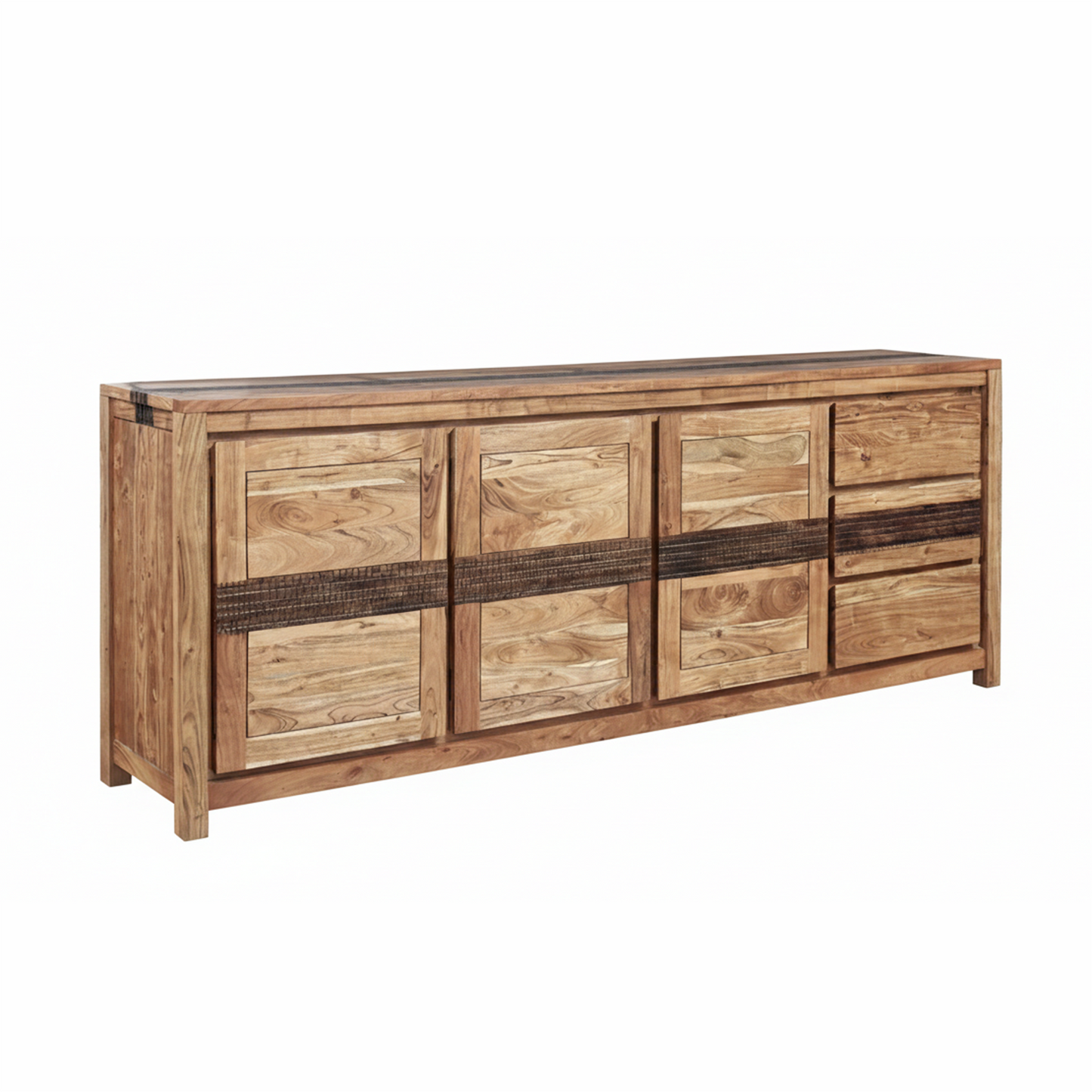 Aparador grande com 3 portas e 3 gavetas | Acacia Tatoo