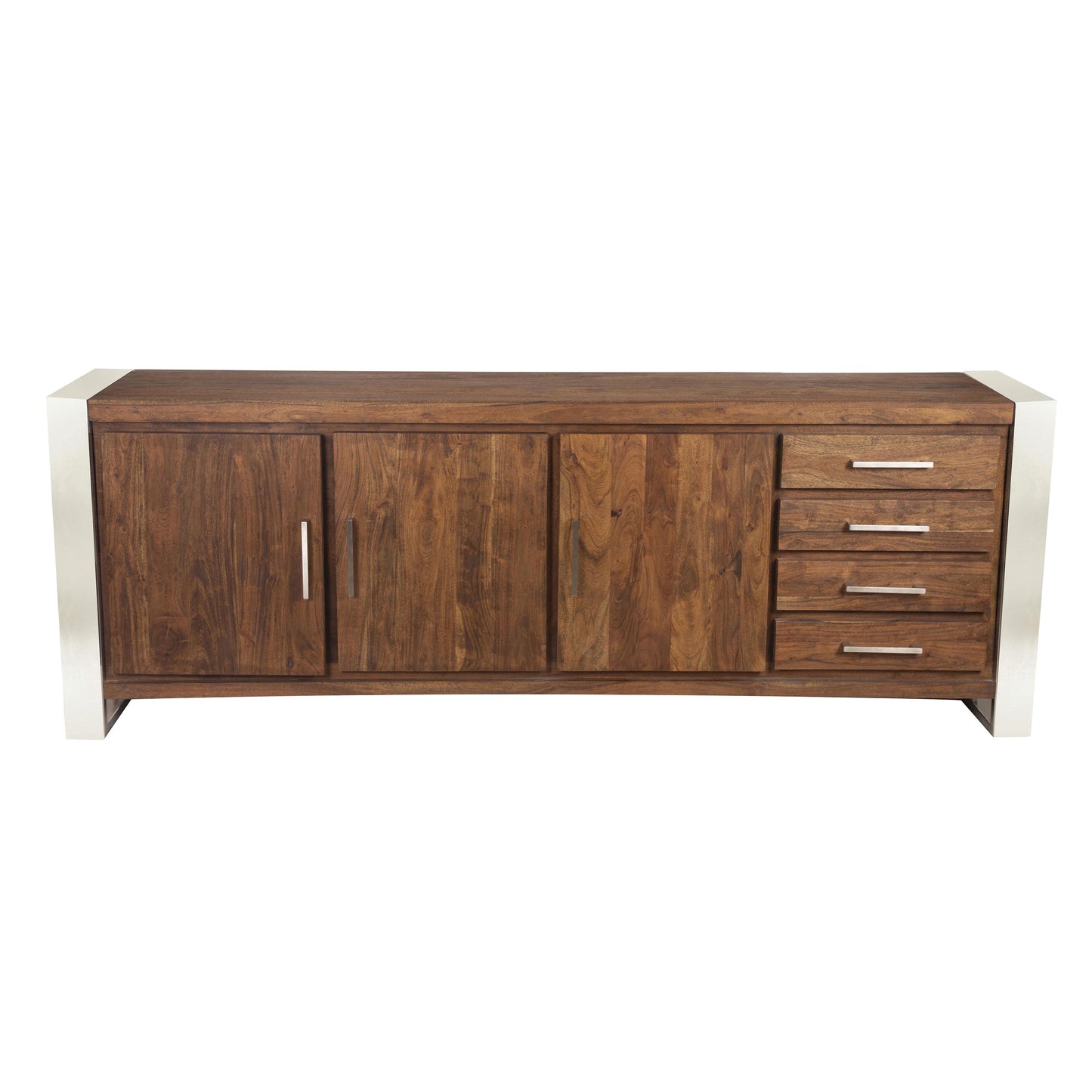 Aparador GM com 3 portas e 4 gavetas | Acacia Inox III