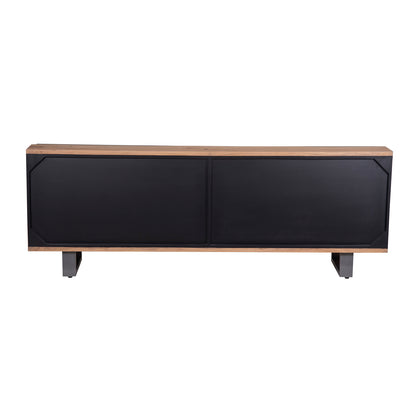 Buffet 4 portes en bois massif acacia - Black