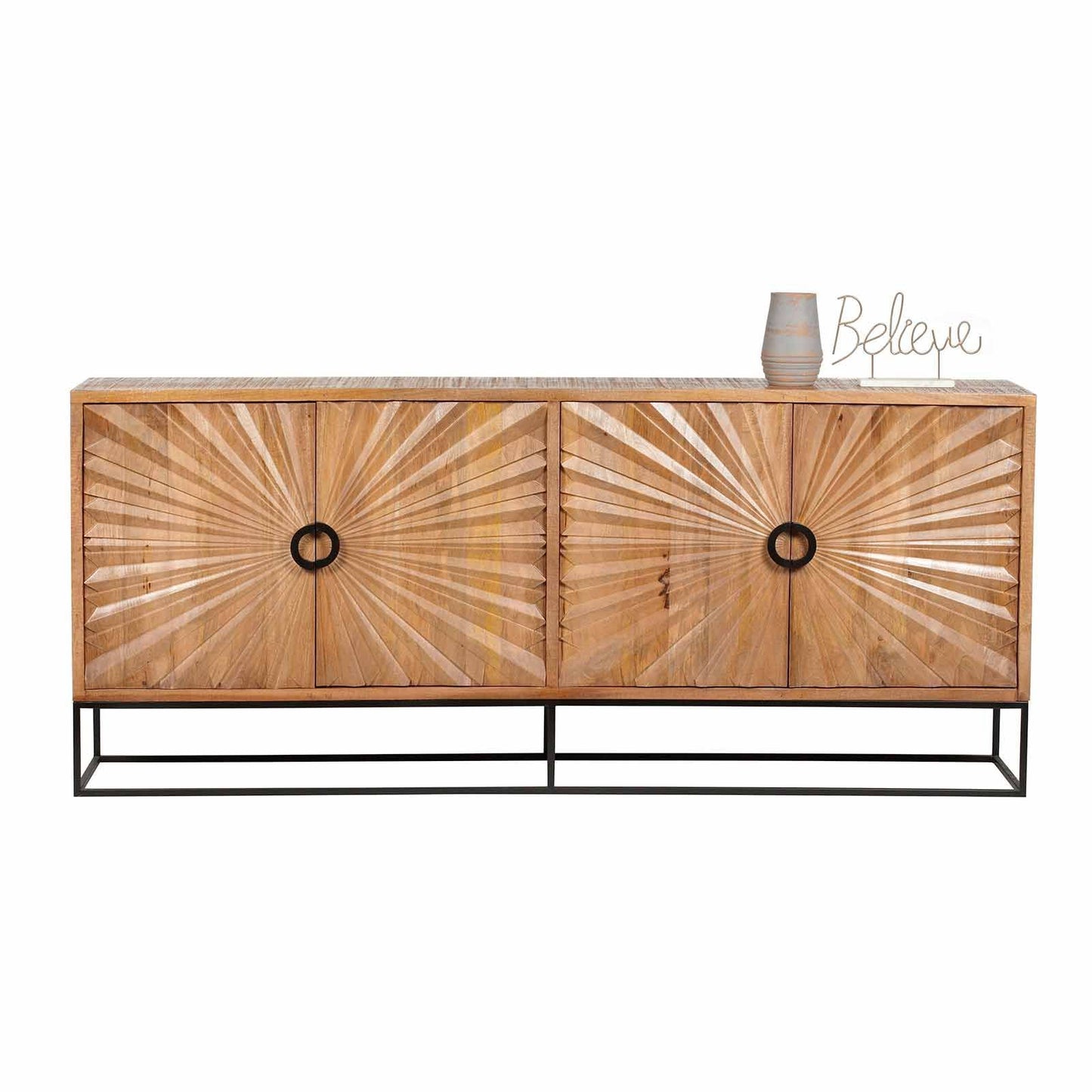 Buffet sculpté 4 porte Manguier | Solaris II