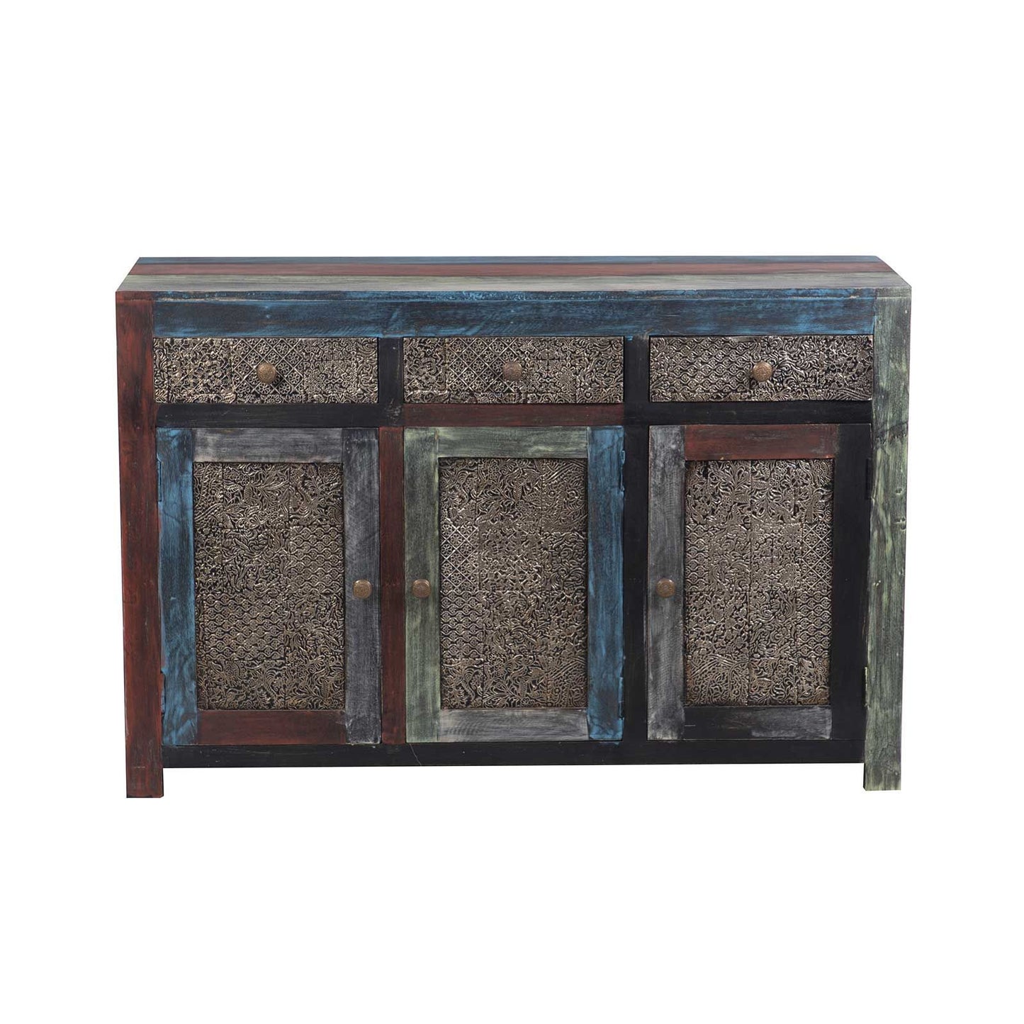 Aparador tallado multicolor | Madera de mango de Pushkar