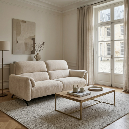 Canapé 3 places avec 2 relax | Melbourne Beige