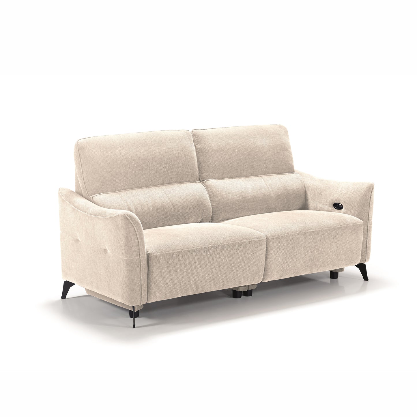 Sofá de 3 lugares com 2 poltronas reclináveis ​​| Chicago Bege