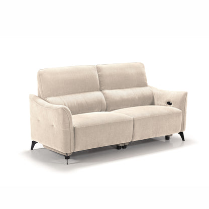 Sofá de 3 lugares com 2 poltronas reclináveis ​​| Chicago Bege