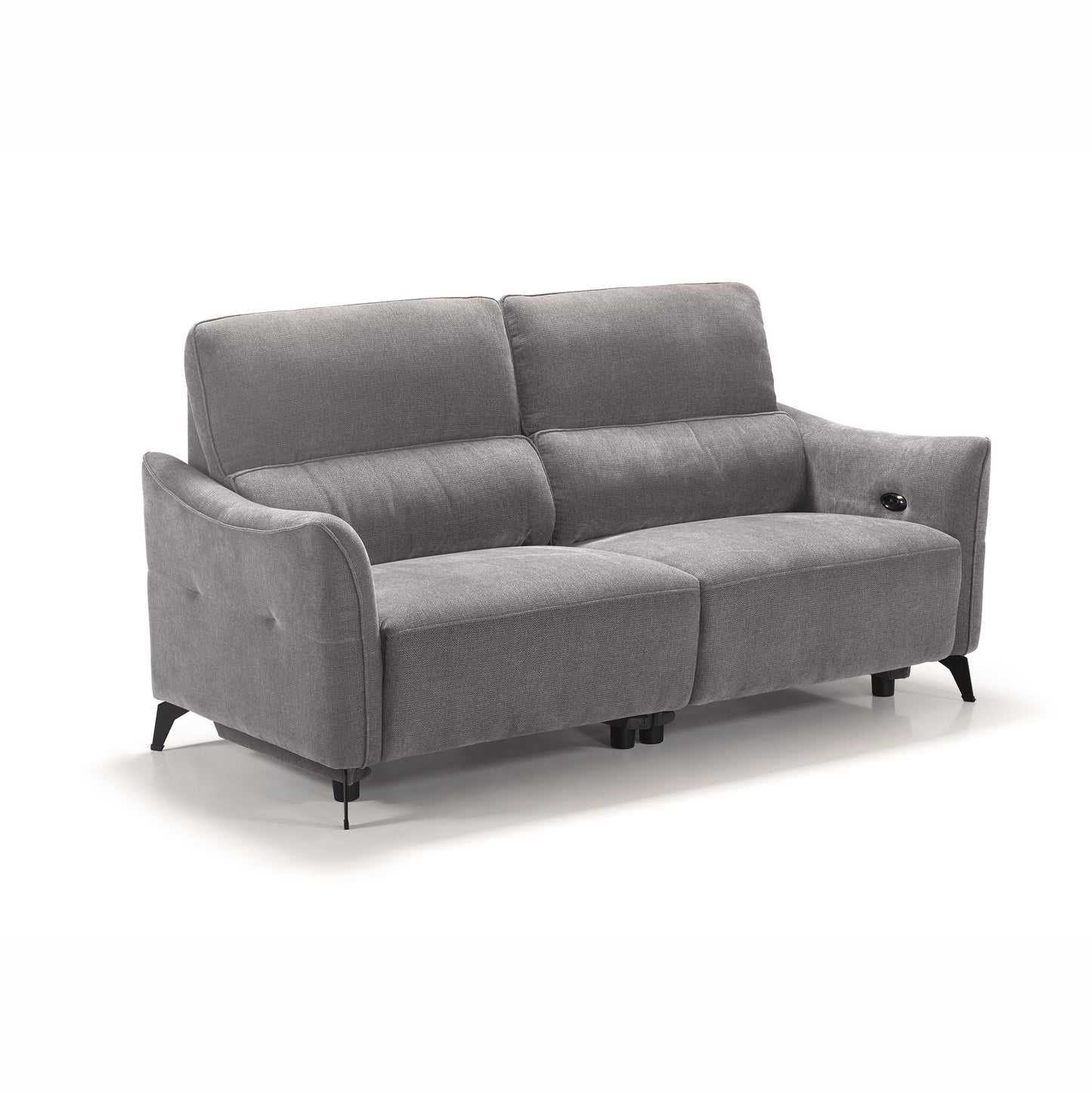 Sofá de 3 plazas con 2 sillones reclinables | Gris Chicago