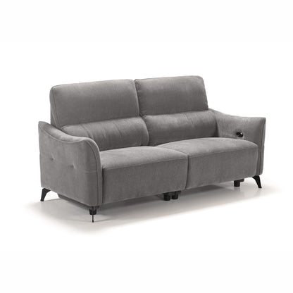 Sofá de 3 plazas con 2 sillones reclinables | Gris Chicago