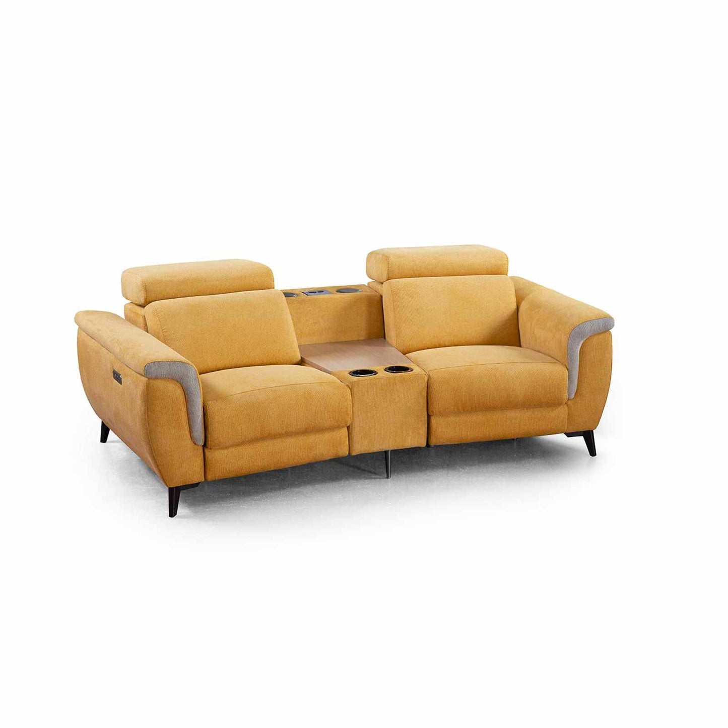 Sofá home cinema Mina de 2 lugares com apoio de braço central