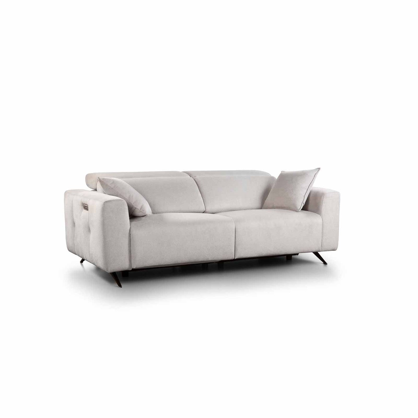 Sofá de relaxamento Zoa de 3 lugares cinza claro