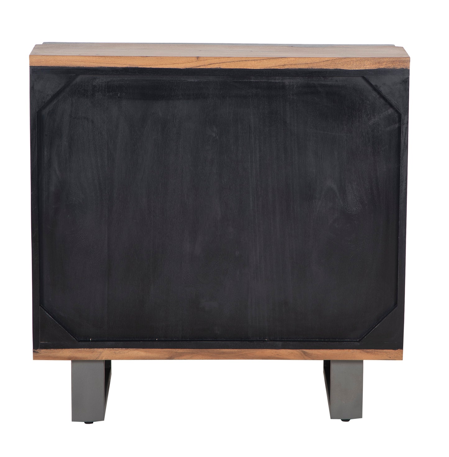 Commode 3 tiroirs en bois massif acacia - Black