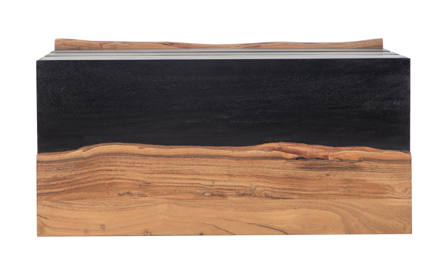 Commode 3 tiroirs en bois massif acacia - Black