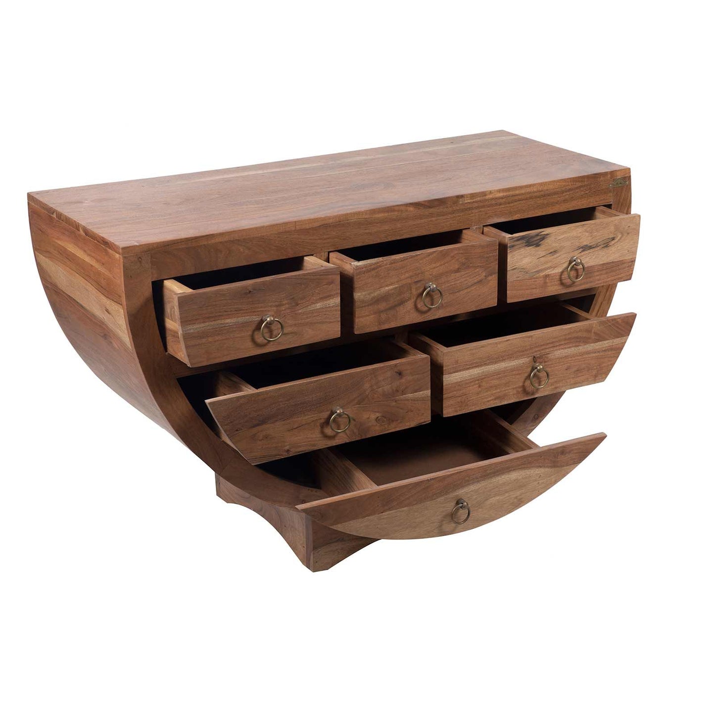 Commode 6 tiroirs en acacia massif | Moon III