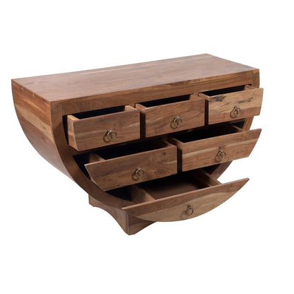 Commode 6 tiroirs en acacia massif | Moon III