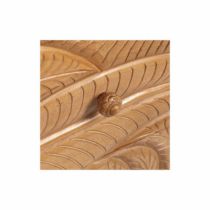 Commode sculptée 3 tiroirs en bois massif manguier - Floria