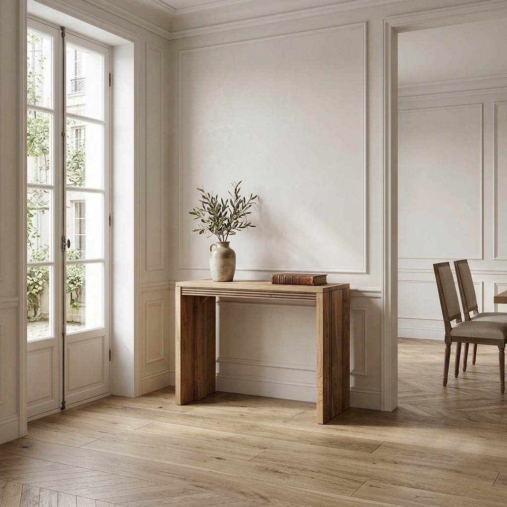 Console extensible naturelle | Acacia Katan II