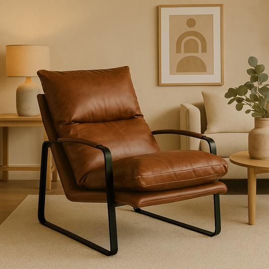 Damo Brown Armchair | Leather