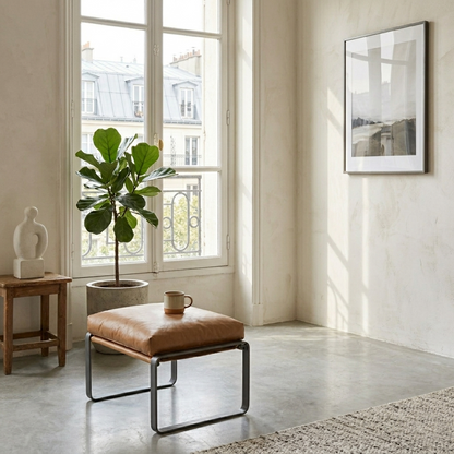Damo Pouf | Leather