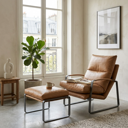 Damo Pouf | Leather